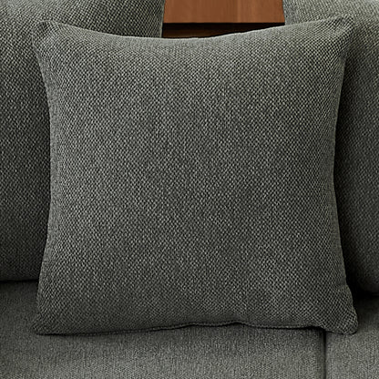 Canapé modulaire en forme de L en tissu chenille minimaliste pour salon