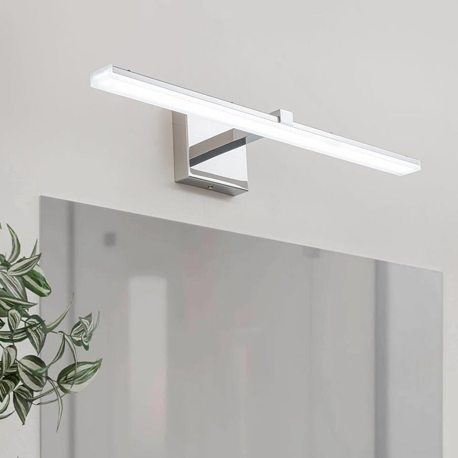Applique murale linéaire à LED chromée minimaliste à intensité variable