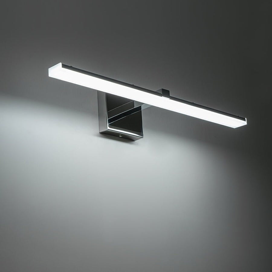 Applique murale linéaire à LED chromée minimaliste à intensité variable