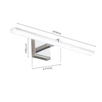 Applique murale linéaire à LED chromée minimaliste à intensité variable