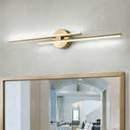 Applique murale linéaire minimaliste en métal à 2 ampoules à LED et intensité variable