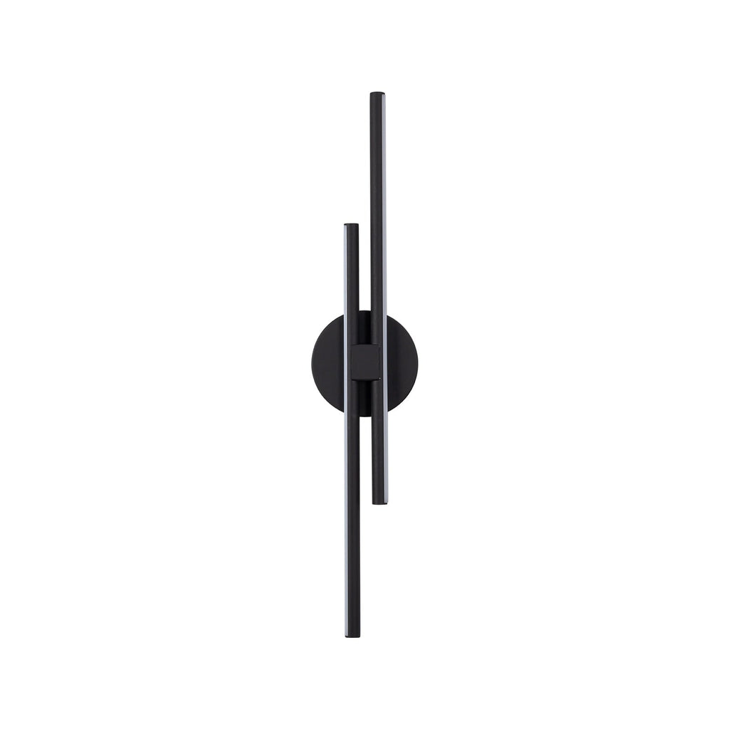 Applique murale linéaire minimaliste en métal à 2 ampoules à LED et intensité variable