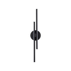 Applique murale linéaire minimaliste en métal à 2 ampoules à LED et intensité variable