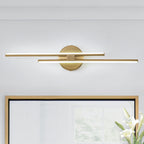 Applique murale linéaire minimaliste en métal à 2 ampoules à LED et intensité variable