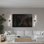 Applique murale linéaire minimaliste en métal à 2 ampoules à LED et intensité variable
