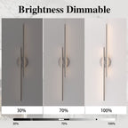 Applique murale linéaire minimaliste en métal à 2 ampoules à LED et intensité variable