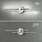 Applique murale linéaire minimaliste en métal à 2 ampoules à LED et intensité variable