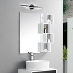 Applique murale linéaire minimaliste en métal à 2 ampoules à LED et intensité variable