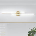 Applique murale linéaire minimaliste en métal à 2 ampoules à LED et intensité variable