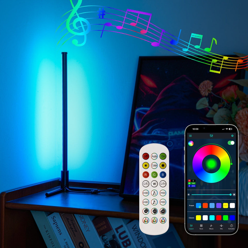 Lampe de bureau LED RGBCW minimaliste, veilleuse de chevet