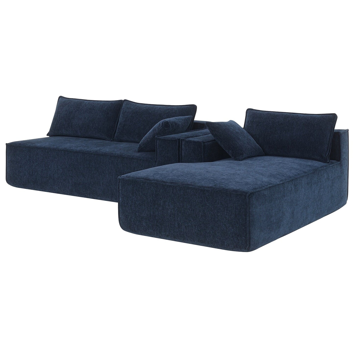 Canapé modulaire de style minimaliste, ensemble de canapés en chenille infroissable, canapé compressé en forme de L pour le salon