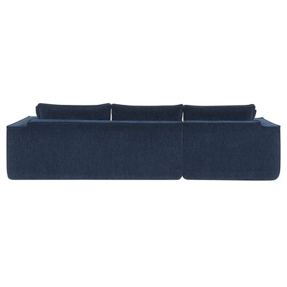 Canapé modulaire de style minimaliste, ensemble de canapés en chenille infroissable, canapé compressé en forme de L pour le salon
