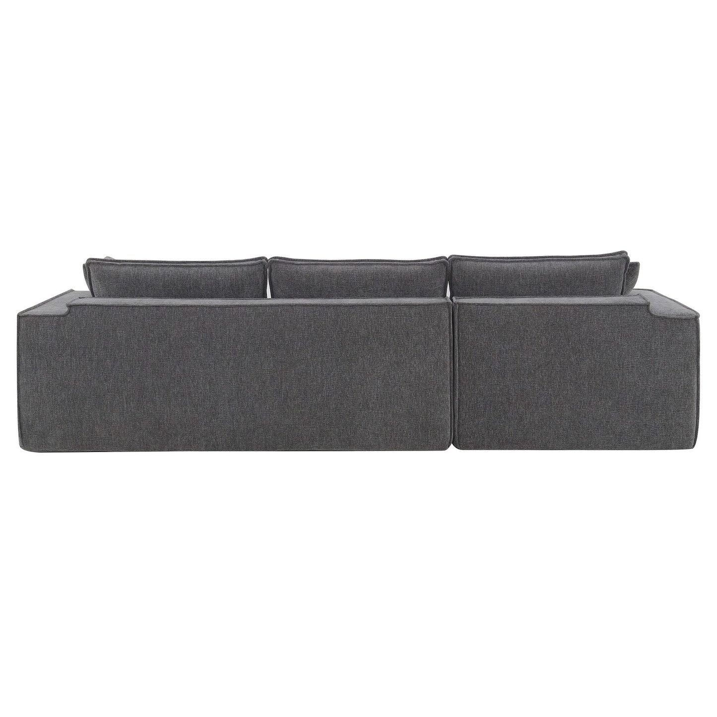 Canapé modulaire de style minimaliste, ensemble de canapés en chenille infroissable, canapé compressé en forme de L pour le salon