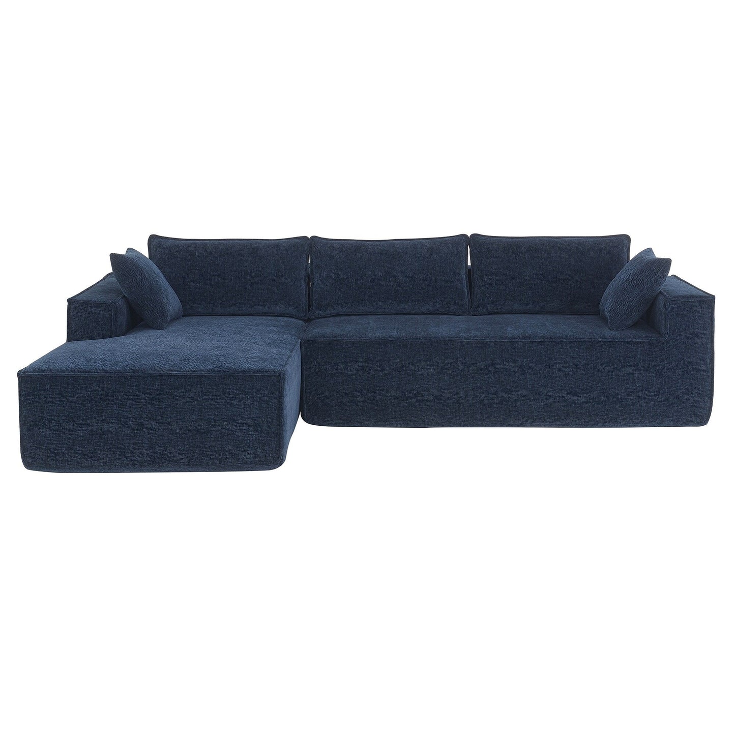 Canapé modulaire de style minimaliste, ensemble de canapés en chenille infroissable, canapé compressé en forme de L pour le salon