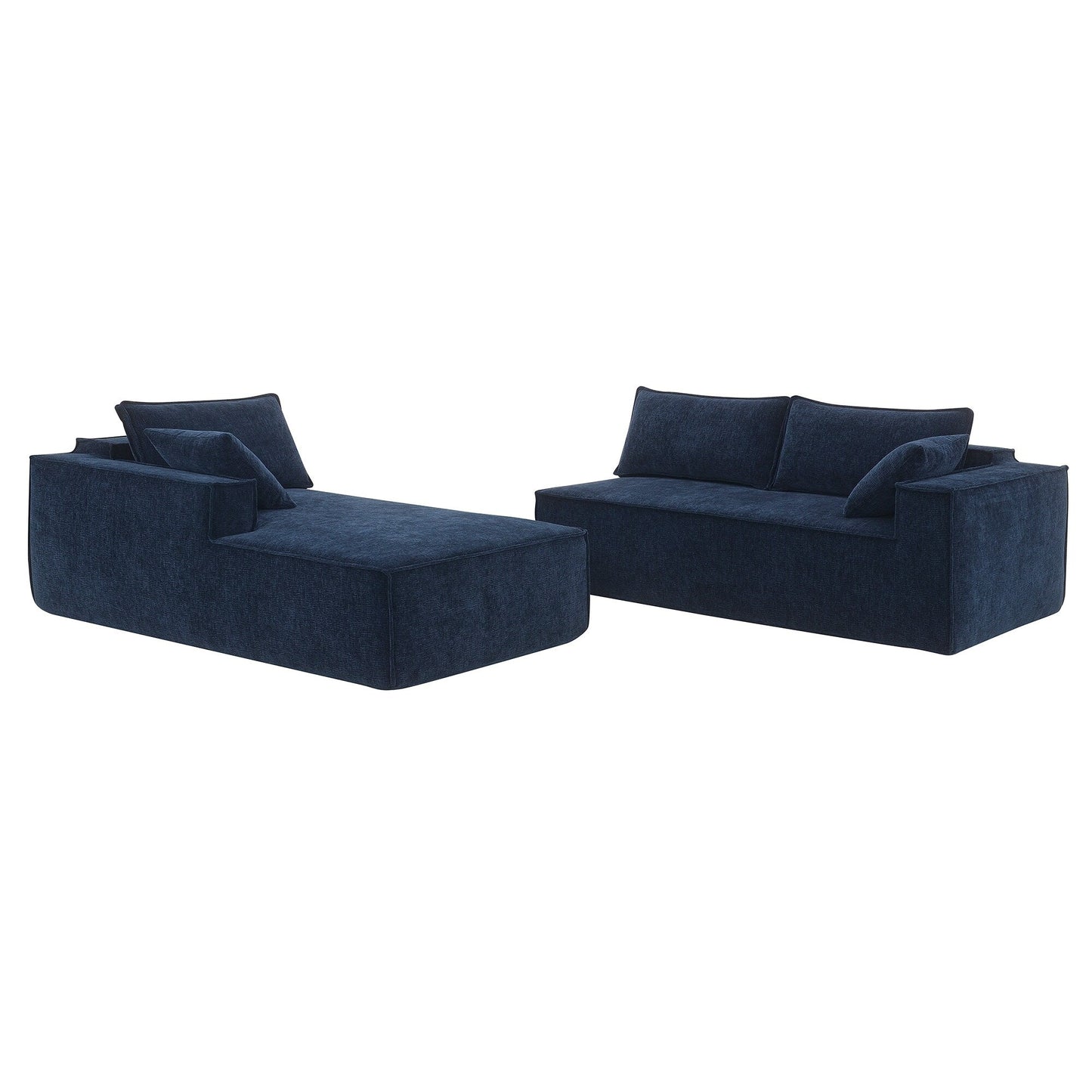 Canapé modulaire de style minimaliste, ensemble de canapés en chenille infroissable, canapé compressé en forme de L pour le salon