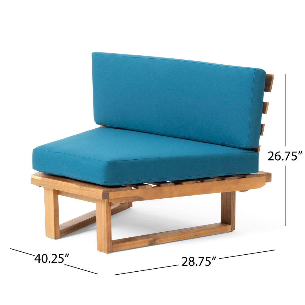 Ensemble de canapés sectionnels Mirabelle 4 pièces en acacia par Christopher Knight Home