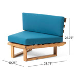 Ensemble de canapés sectionnels Mirabelle 4 pièces en acacia par Christopher Knight Home