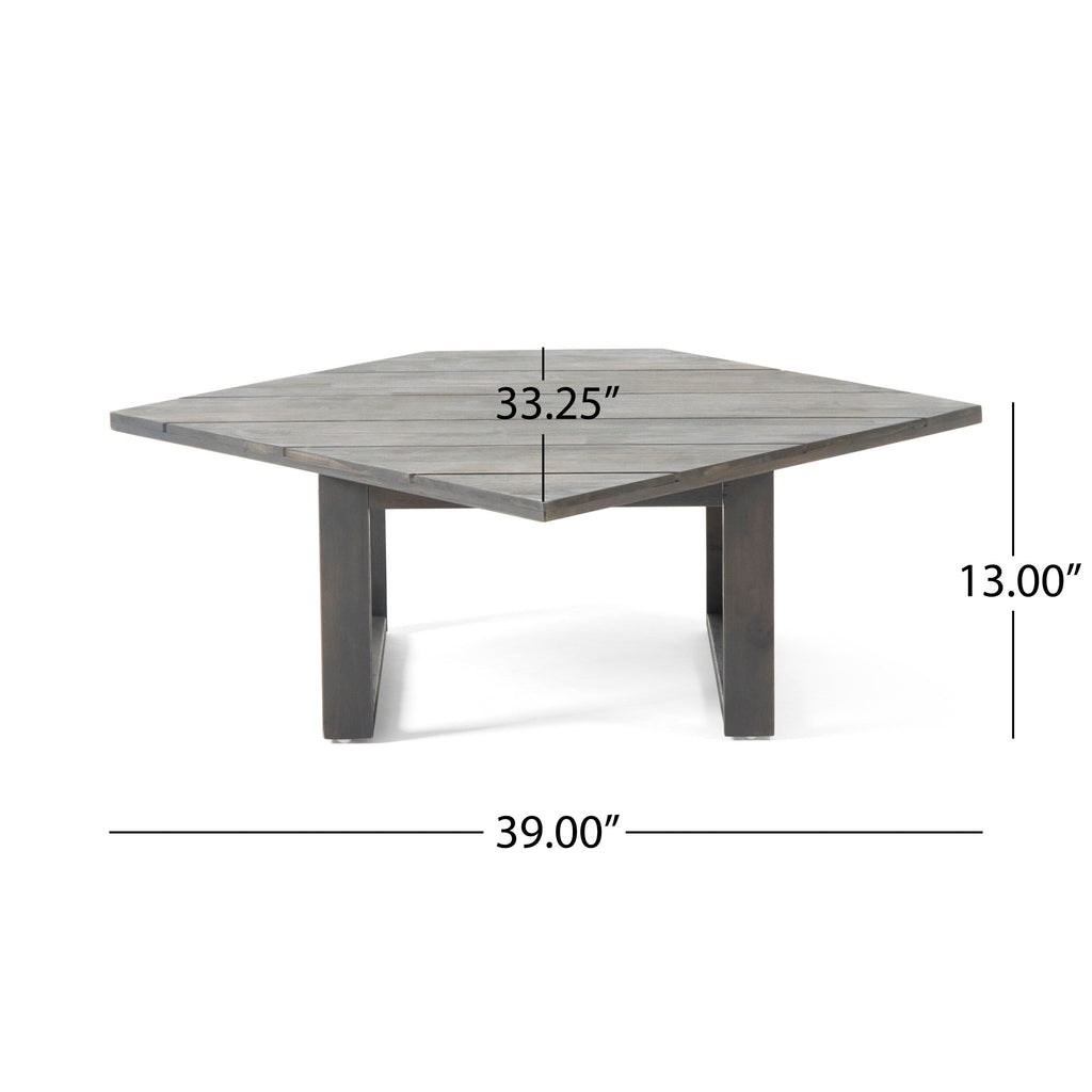 Ensemble de canapés sectionnels Mirabelle 4 pièces en acacia par Christopher Knight Home