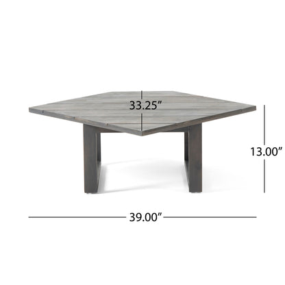 Ensemble de canapés sectionnels Mirabelle 4 pièces en acacia par Christopher Knight Home