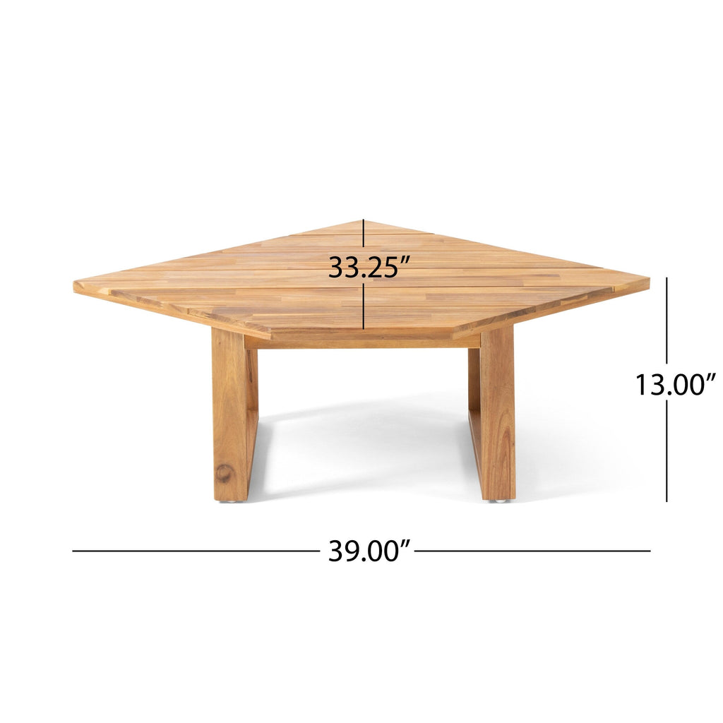 Ensemble de canapés sectionnels Mirabelle 4 pièces en acacia par Christopher Knight Home