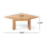 Ensemble de canapés sectionnels Mirabelle 4 pièces en acacia par Christopher Knight Home