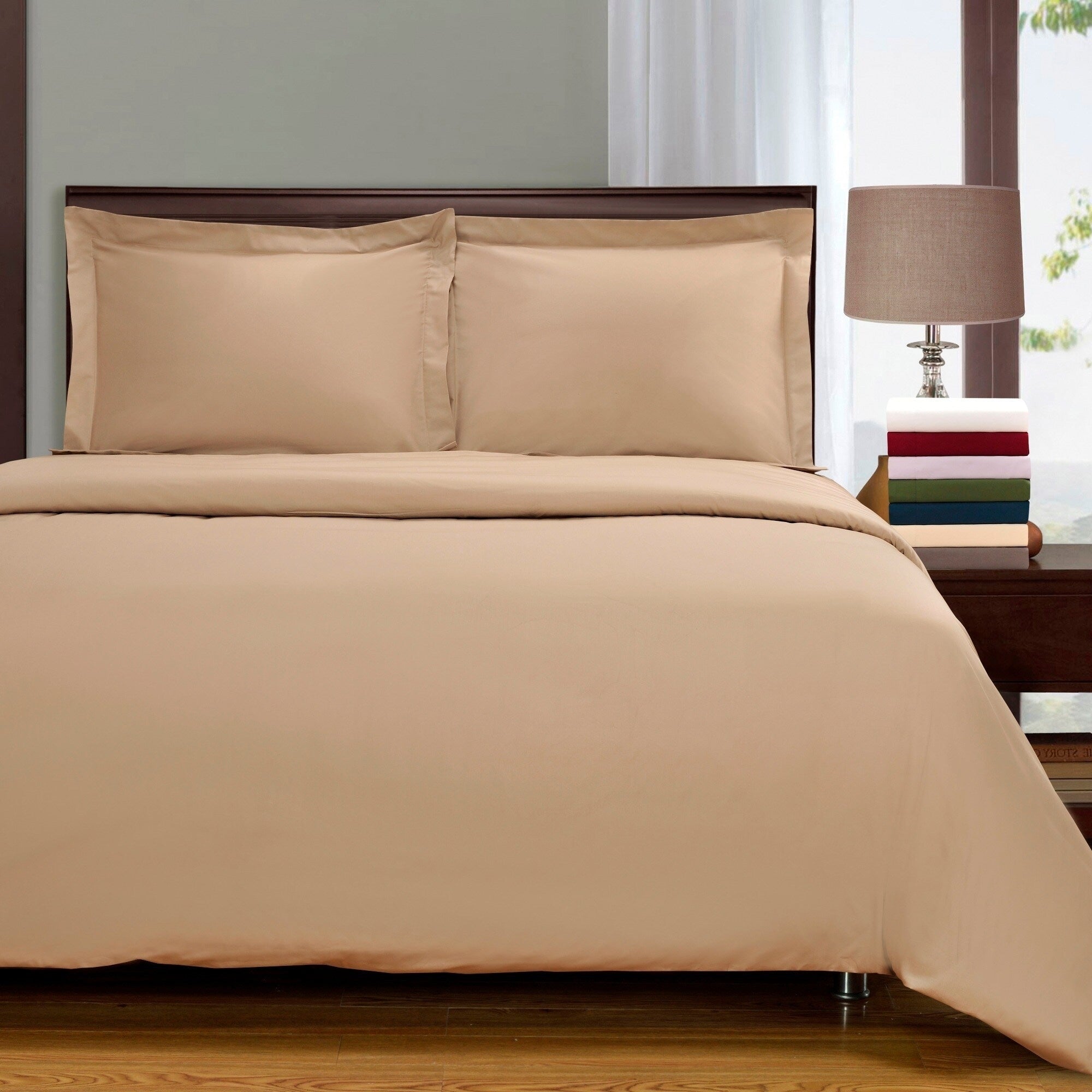 Parure de lit en percale de coton de qualité supérieure 300 fils