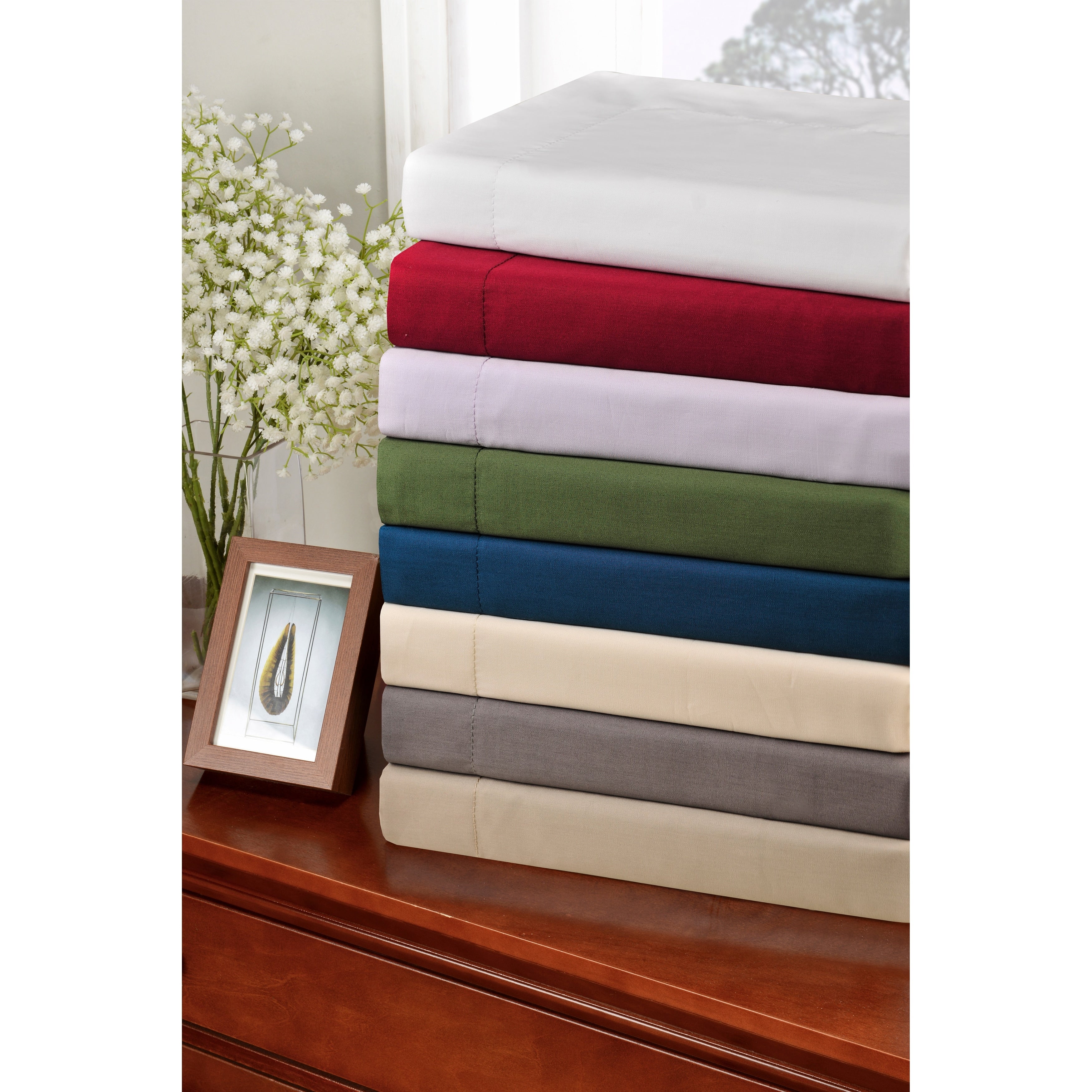 Parure de lit en percale de coton de qualité supérieure 300 fils