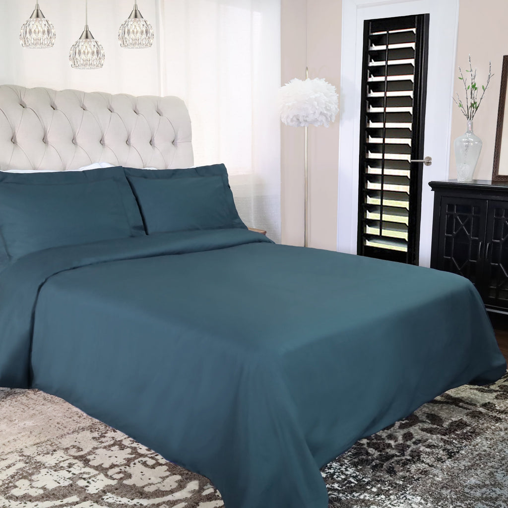 Parure de lit en percale de coton de qualité supérieure 300 fils
