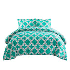 Ensemble de couettes toutes saisons en duvet alternatif de qualité supérieure à motif treillis