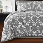Ensemble de couettes toutes saisons en duvet alternatif de qualité supérieure à motif treillis