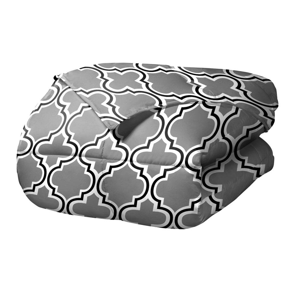 Ensemble de couettes toutes saisons en duvet alternatif de qualité supérieure à motif treillis