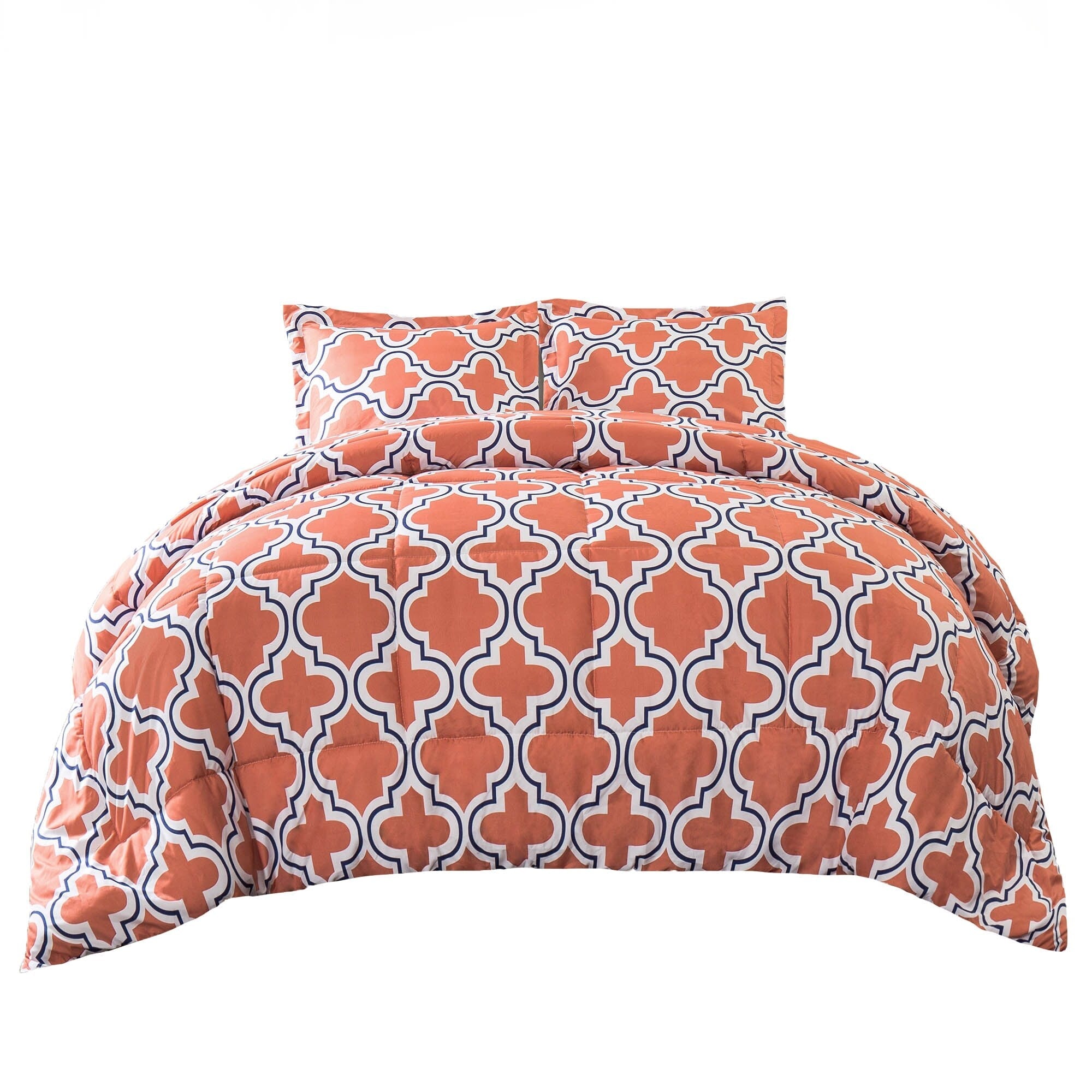 Ensemble de couettes toutes saisons en duvet alternatif de qualité supérieure à motif treillis