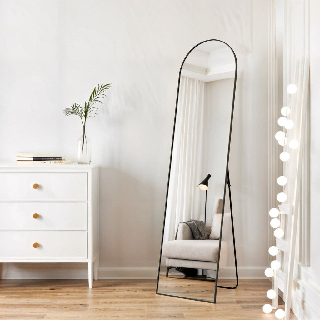 Miroir mural pleine longueur avec verre incassable, à poser au sol pour chambre à coucher, vestiaire