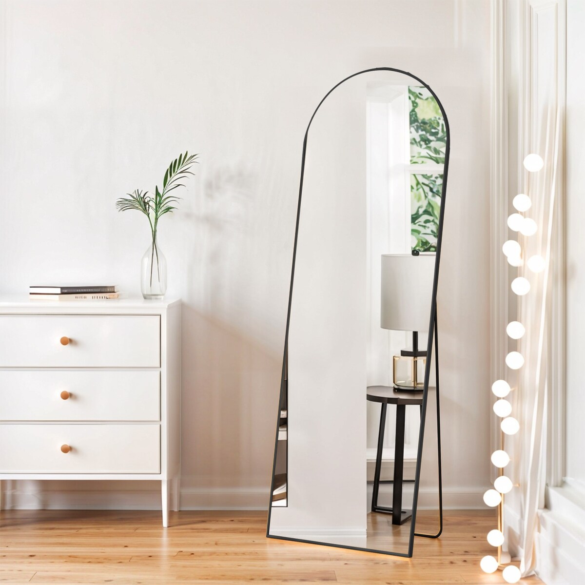 Miroir mural pleine longueur avec verre incassable, à poser au sol pour chambre à coucher, vestiaire