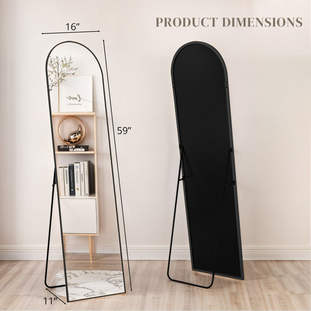 Miroir mural pleine longueur avec verre incassable, à poser au sol pour chambre à coucher, vestiaire