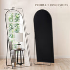 Miroir mural pleine longueur avec verre incassable, à poser au sol pour chambre à coucher, vestiaire