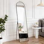 Miroir mural pleine longueur avec verre incassable, à poser au sol pour chambre à coucher, vestiaire