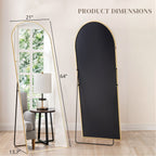 Miroir mural pleine longueur avec verre incassable, à poser au sol pour chambre à coucher, vestiaire