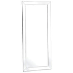 Miroir pleine longueur en faux bois pour une réflexion claire et complète et une ambiance de pièce améliorée - Argent - Pleine longueur