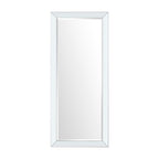 Miroir pleine longueur en faux bois pour une réflexion claire et complète et une ambiance de pièce améliorée - Argent - Pleine longueur