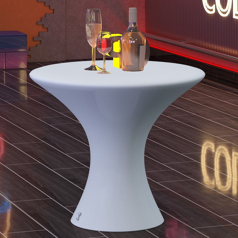 Table de cocktail LED à couleurs changeantes Mixoy, table à vin lumineuse rechargeable sans fil, table de pub, mobilier d'ambiance pour patio, piscine