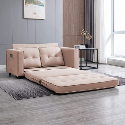 Canapé-lit gigogne 3 en 1 Mixoy moderne avec matelas pliable en trois parties