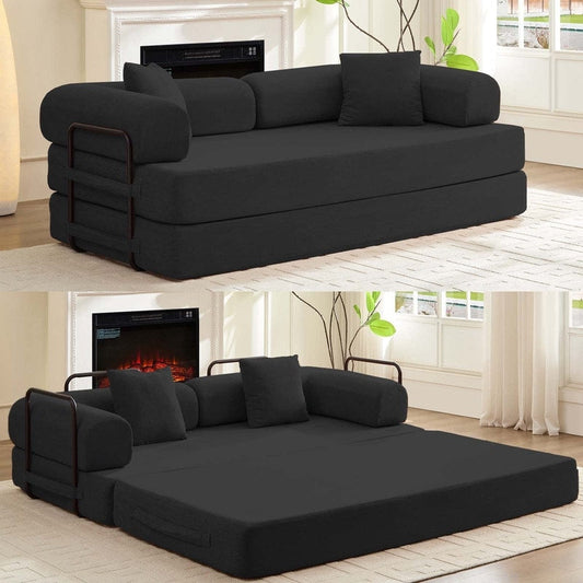 Canapé-lit convertible Mixoy avec accoudoirs amovibles, matelas pliant, canapé-lit de sol amovible et lavable