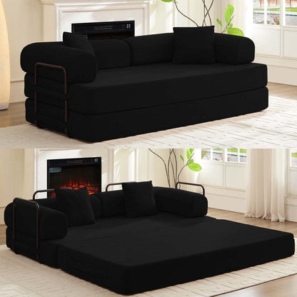 Canapé-lit convertible Mixoy avec accoudoirs amovibles, matelas pliant, canapé-lit de sol amovible et lavable