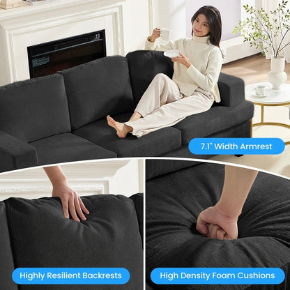 Canapé sectionnel Mixoy W56 Loveseat, tissu chenille Cloud Sleeper, canapés 2 places rembourrés confortables