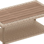 Ensemble de meubles de patio 2 pièces Moasis, causeuse en rotin et osier avec table basse