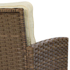 Chaise pivotante d'extérieur en osier Moasis, 3 pièces