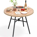 Ensemble bistrot de patio Moasis pour 4 personnes, ensemble de table à manger en osier