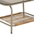 Ensemble de salon de jardin en rotin 4 pièces Moasis avec coussin beige et table basse