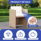 Ensemble de bar en osier 5 pièces pour mobilier d'extérieur Moasis - 5 pièces